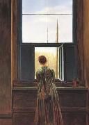 Caspar David Friedrich Woman at the Window (mk10) USA oil painting artist